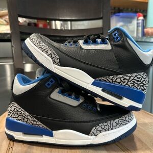 Jordan Blue and Black Sneakers
